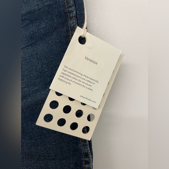 NWT KHAITE Vanessa High Rise Straight Jean - indigo - size 24 - Picture 6 of 10